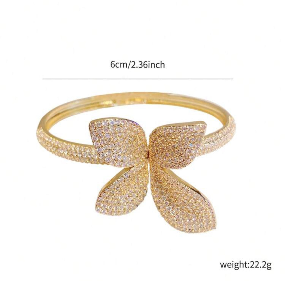 Fashionable & Luxurious Cubic Zirconia Bracelet.Starry Flower Design Elegant Jewelry, Suitable As Gift, Party, bracelet / bangles