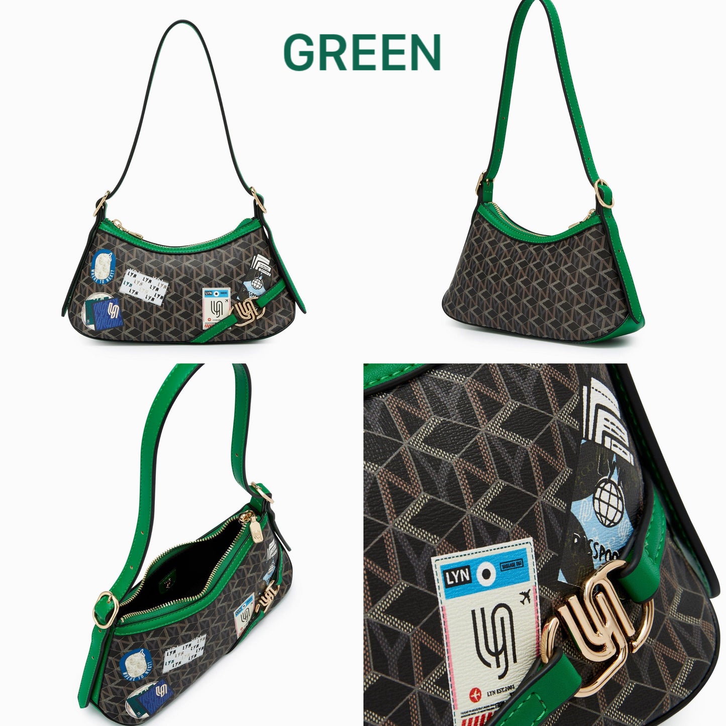 LYN Monogram Patch Shoulder Bag