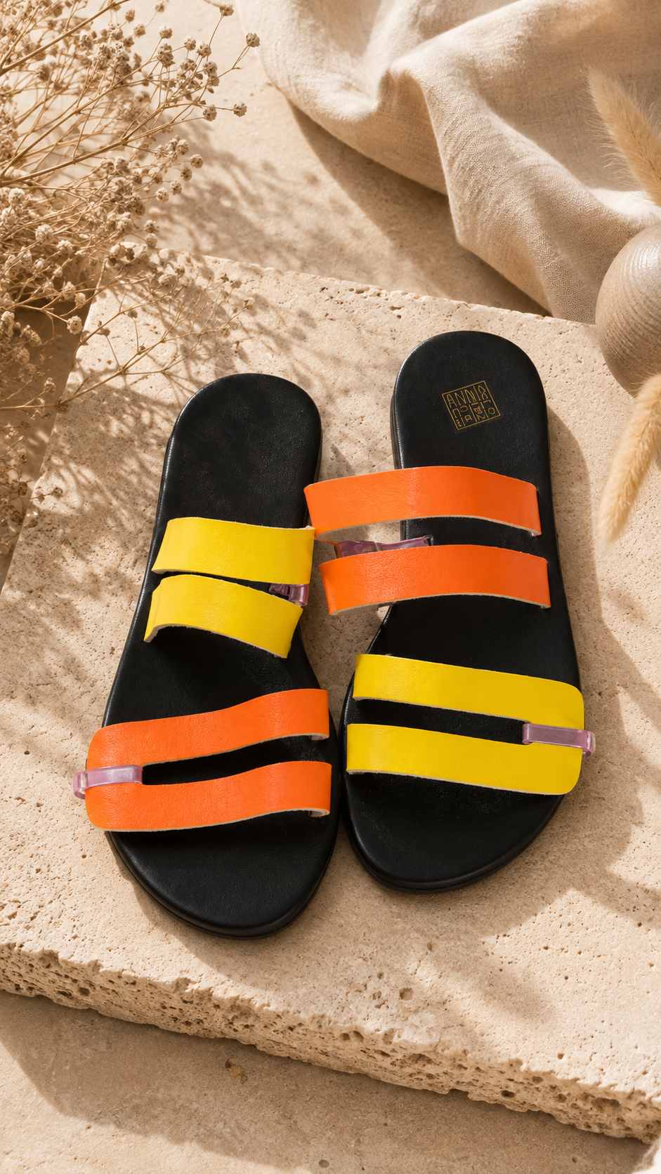 Anna Colorblock Double Strap Slide GIFT