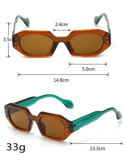 Dual-Tone PC Frame Rivet Fashion Glasses