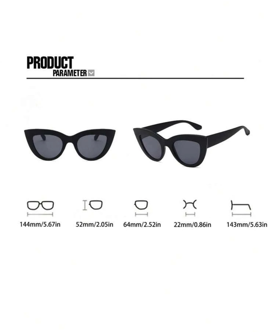 Black Plastic Frame Fashion Decorative Glasses Street Basics