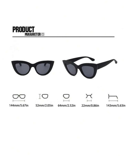 Black Plastic Frame Fashion Decorative Glasses Street Basics