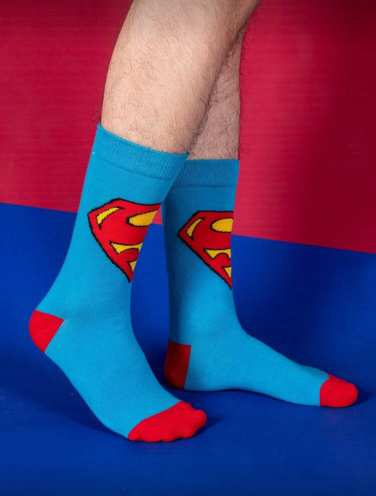 Warner Bros 1Pair Of Superman Hero Super Cartoon Animation Socks