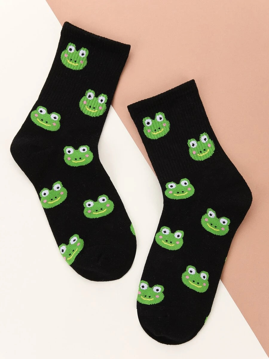 Frog Graphic Socks