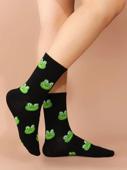 Frog Graphic Socks