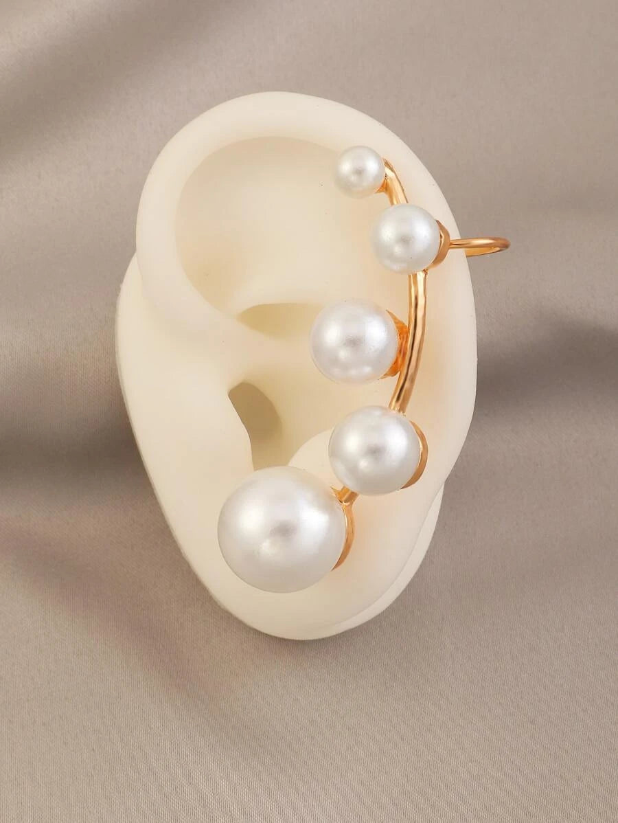 Faux Pearl Decor Ear Cuff(One Ear)