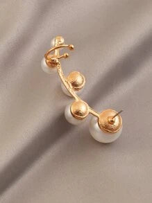 Faux Pearl Decor Ear Cuff(One Ear)