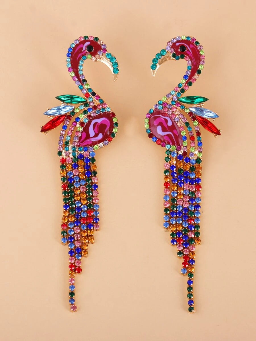 Elegant Juranq Rhinestone Animal Earrings