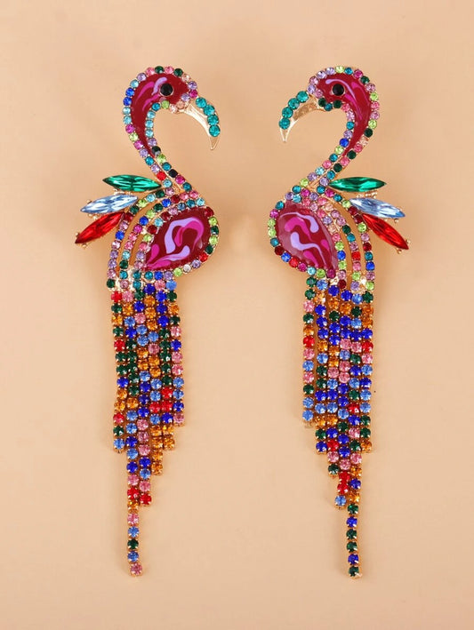 Elegant Juranq Rhinestone Animal Earrings