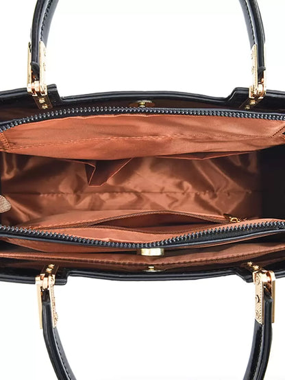 Pre Order Crocodile Embossed Handbag, Women's Elegant PU Zipper Shoulder Bag With Adjustable Strap