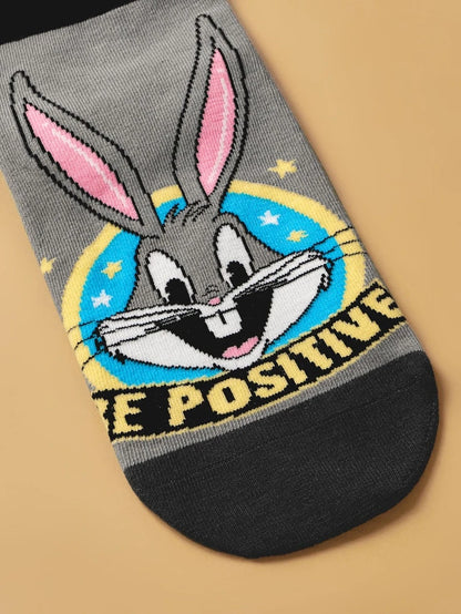 LOONEY TUNES 2pairs Cartoon & Letter Graphic Ankle Socks