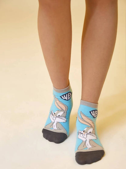 LOONEY TUNES Warner Bros 100 Years 2pairs Cartoon Graphic Ankle Socks