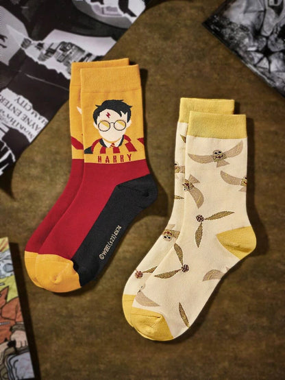 Warner Bros 100 Years X Harry Potter Letter & Figure Graphic  Socks