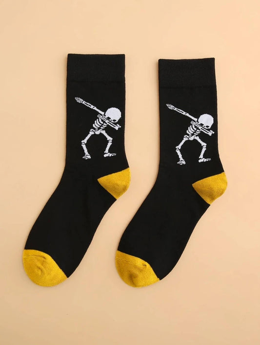 Men Skull Pattern Socks