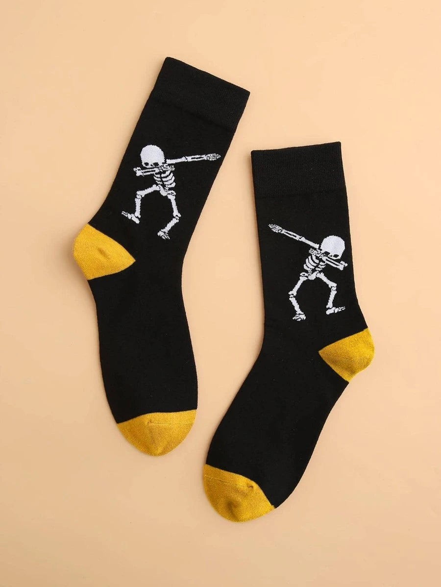 Men Skull Pattern Socks