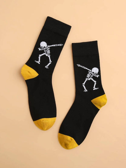 Men Skull Pattern Socks