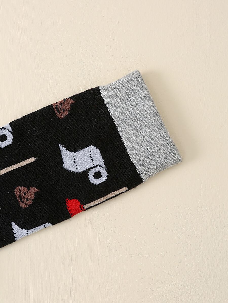 Toilet printed Mid calf socks
