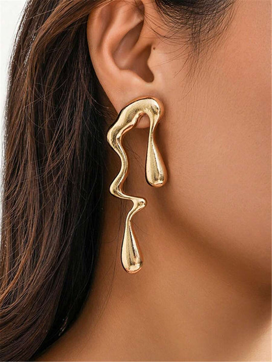 Asymmetrical Design Earrings