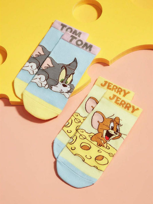 Tom & Jerry Kids Short Socks 2 pair set. Best for Gift
