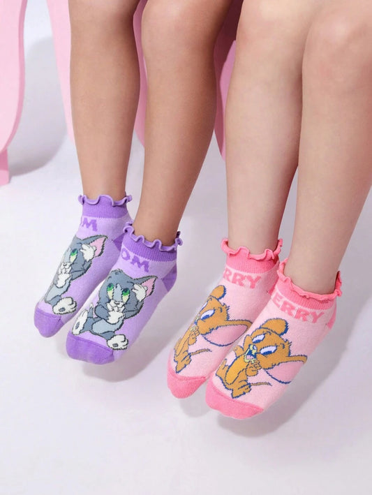 Tom &Jerry 2 pair Kids Cotton Socks Set. Best for Gift