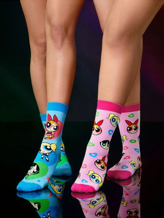 THE POWERPUFF GIRLS Unisex Soft Mid-Calf Socks