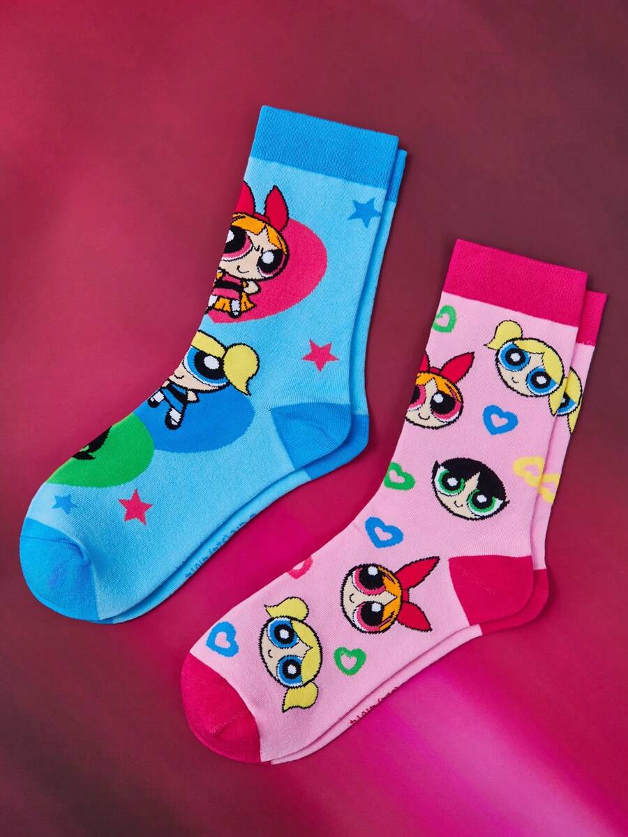 THE POWERPUFF GIRLS Unisex Soft Mid-Calf Socks