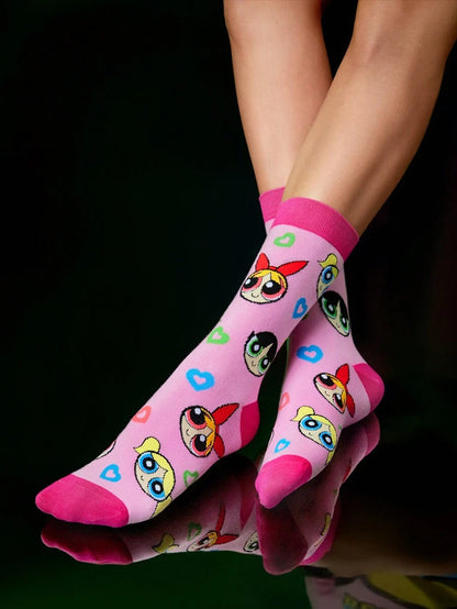 THE POWERPUFF GIRLS Unisex Soft Mid-Calf Socks