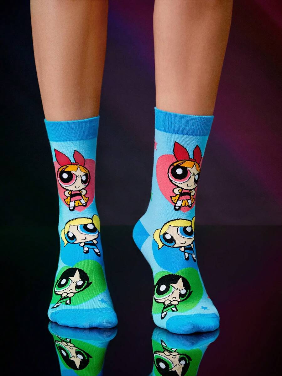 THE POWERPUFF GIRLS Unisex Soft Mid-Calf Socks