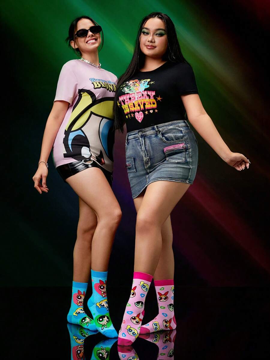 THE POWERPUFF GIRLS Unisex Soft Mid-Calf Socks