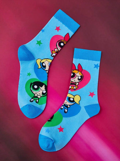 THE POWERPUFF GIRLS Unisex Soft Mid-Calf Socks