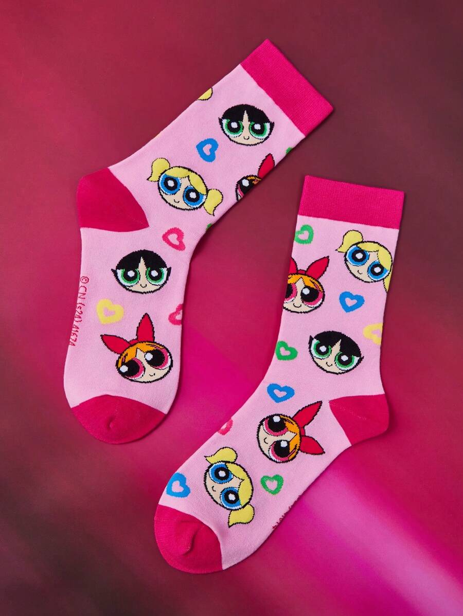 THE POWERPUFF GIRLS Unisex Soft Mid-Calf Socks
