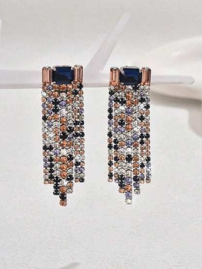 Luxury Vintage European; Middle Eastern Style Rhinestone; Tassel Jewelry Set, Designer Elements Suitable For Women's Wedding, Party, Daily Wear, Holiday Gifts.