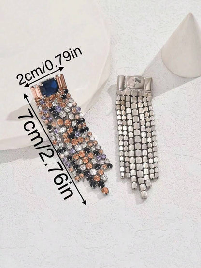 Luxury Vintage European; Middle Eastern Style Rhinestone; Tassel Jewelry Set, Designer Elements Suitable For Women's Wedding, Party, Daily Wear, Holiday Gifts.