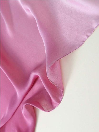 1pc Women Fashionable Elegant Gradient Satin Scarf/Shawl Light Pink