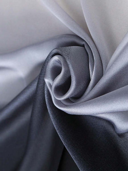 1pc New Silk Satin Gradient Hand-Painted Shawl Scarf Bandana,Hair Band,Head Band Ideal For Dressing Up Your Look Winter Fall