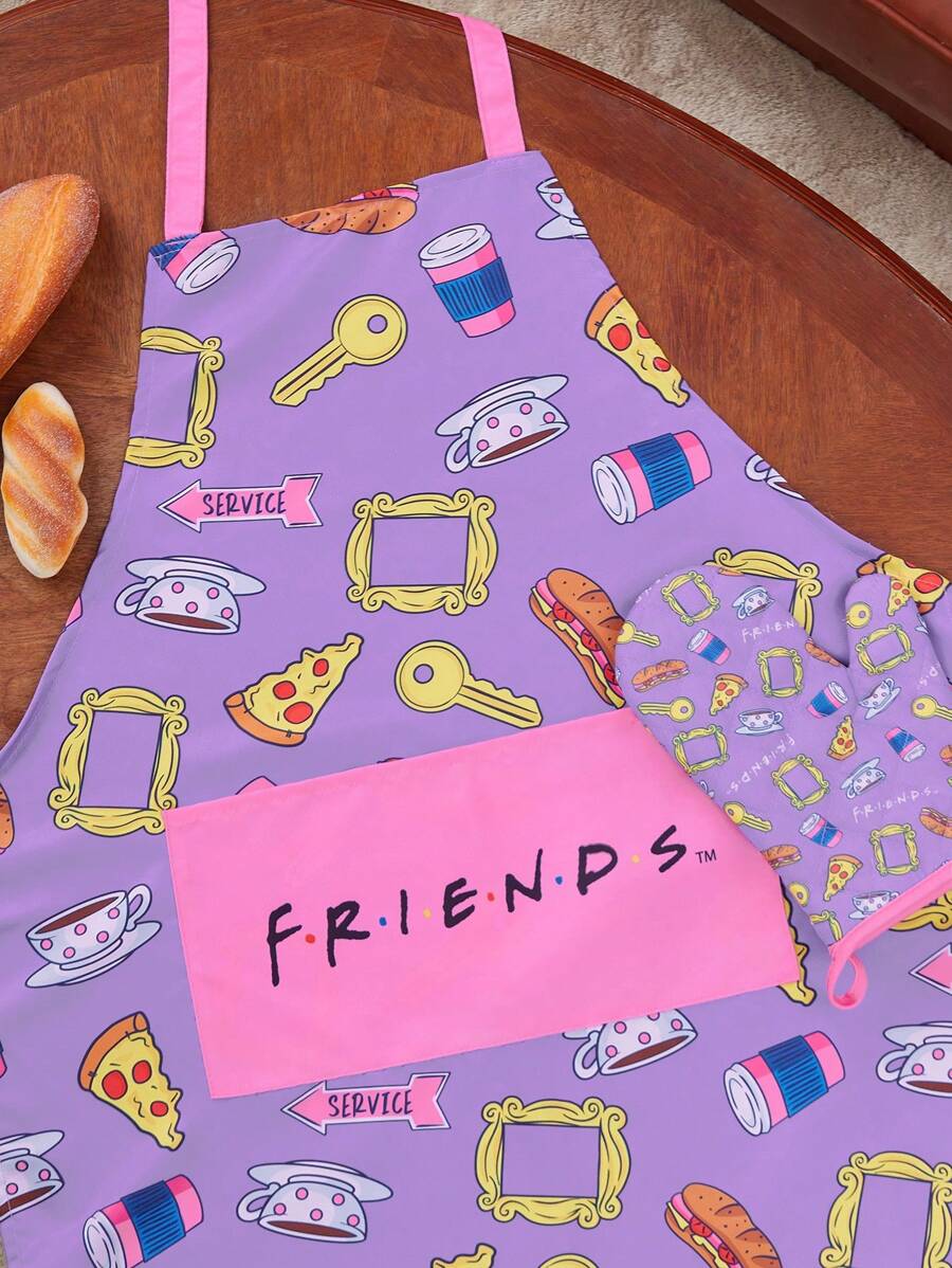 FRIENDS themed Purple Apron for decoration / personal use