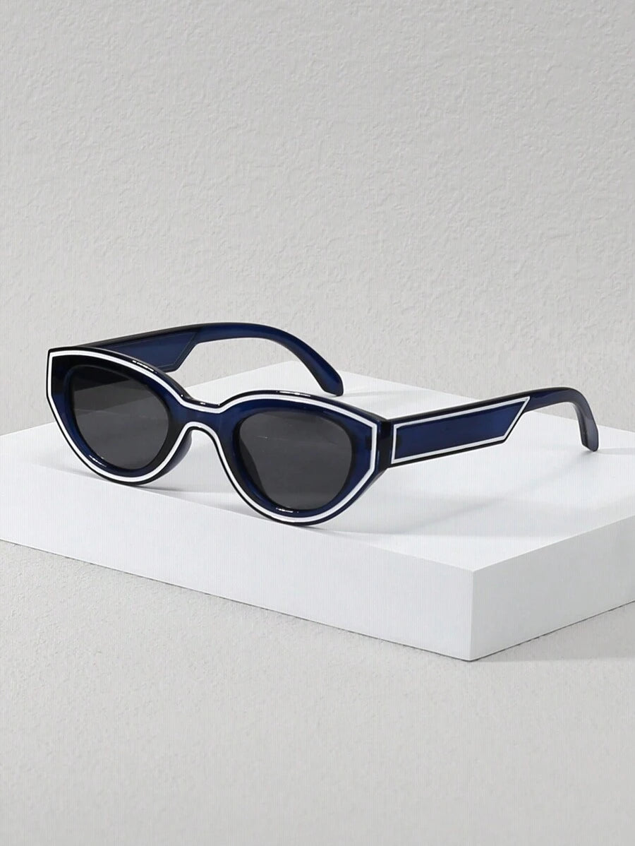 Women Cat Eye Y2K Personality Trend Fashion eyewear - Blue