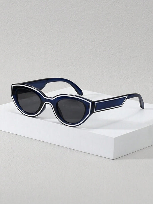 Women Cat Eye Y2K Personality Trend Fashion eyewear - Blue