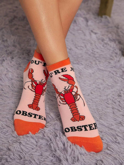 FRIENDS Unisex Cartoon & Slogan Patterned Short Socks