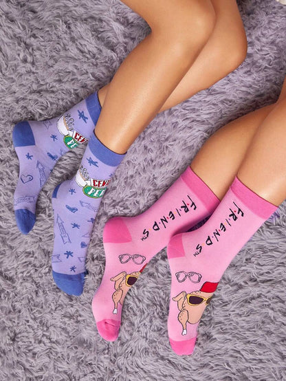 FRIENDS 2 Pairs Unisex Soft Mid-Calf Socks