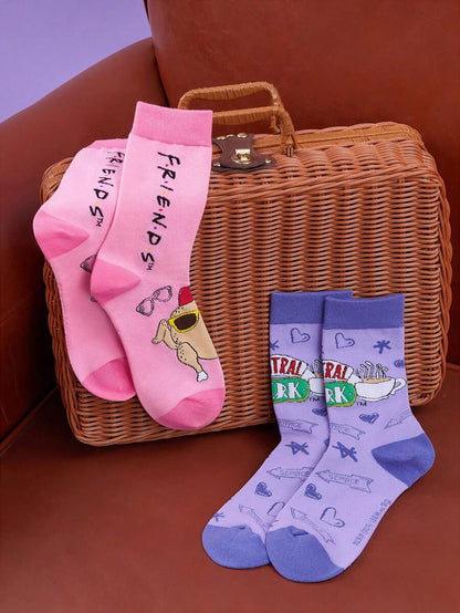 FRIENDS 2 Pairs Unisex Soft Mid-Calf Socks