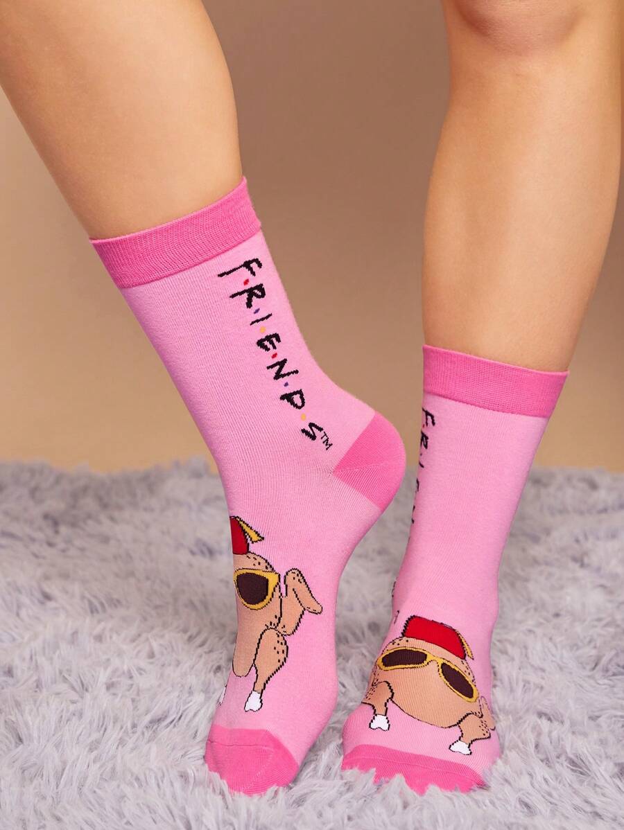 FRIENDS 2 Pairs Unisex Soft Mid-Calf Socks