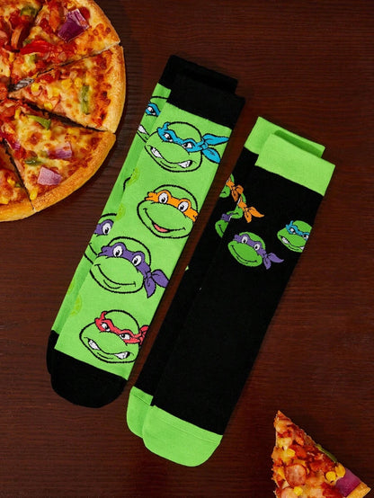 TEENAGE MUTANT NINJA TURTLES Men Mid-Calf Socks, 2 Pairs