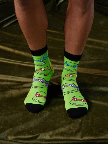 TEENAGE MUTANT NINJA TURTLES Men Mid-Calf Socks, 2 Pairs