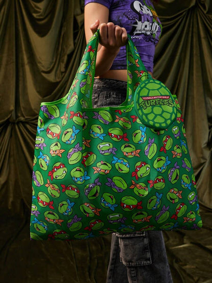 TEENAGE MUTANT NINJA TURTLES 1pc Cute Cartoon Printed Foldable Portable Shopping Bag,gift