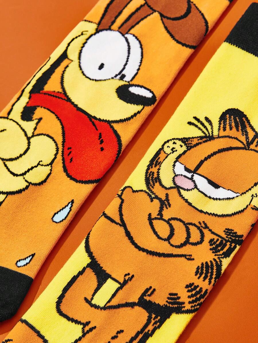 GARFIELD 1 Pair Women Cartoon Pattern Socks