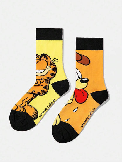 GARFIELD 1 Pair Women Cartoon Pattern Socks