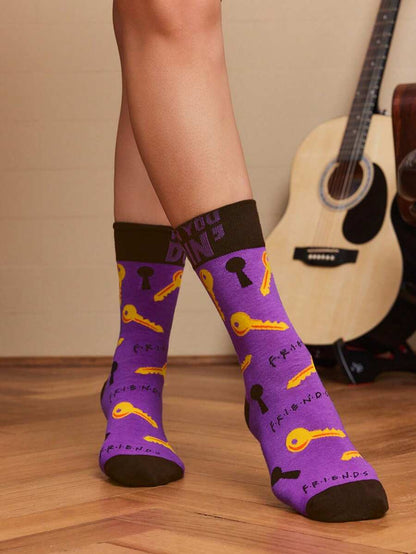 FRIENDS 2 Pairs Unisex Soft Mid-Calf Socks