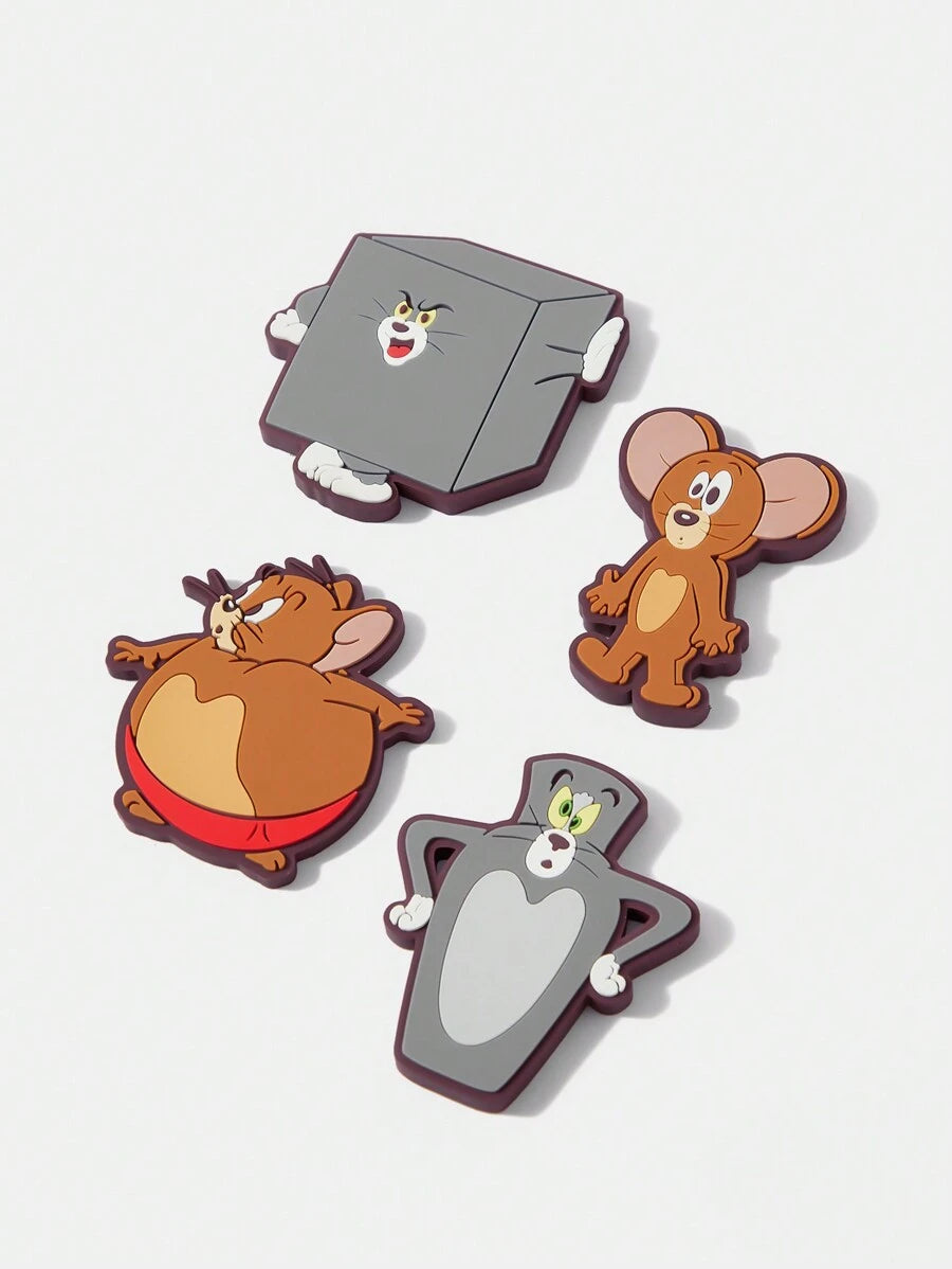 TOM & JERRY 4pcs/Set Fun Cartoon Pattern Fridge Magnets, Gift