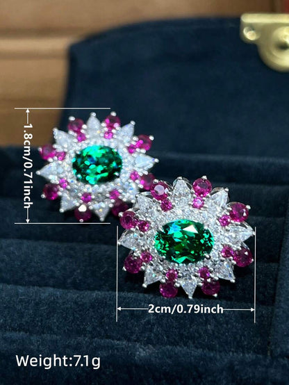 Gorgeous Cubic Zirconia Stud Earrings For Women For Wedding Engagement Anniversary Party Jewelry Valentine's Day Gift